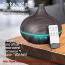 500ml Wood Grain Aromatherapy Diffuser With Remote Control