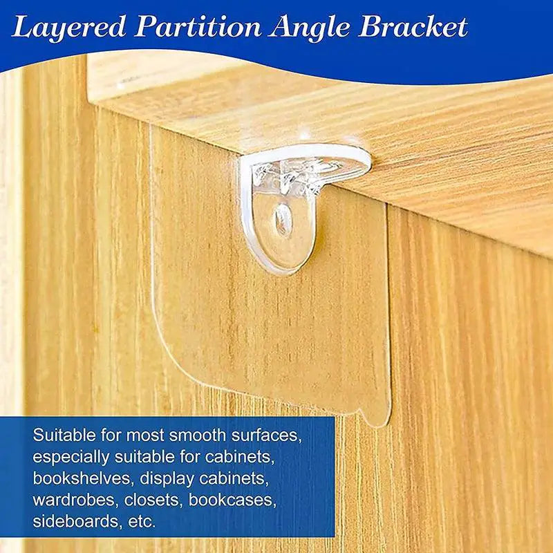 Adhesive Shelf Bracket With Strong Load Capacity And Clear
