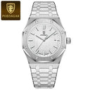 POEDAGAR Men Stainless Steel Watch