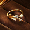 Gold Filled Moissanite Open Ring