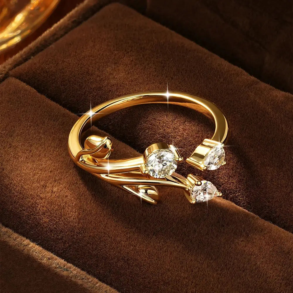 Gold Filled Moissanite Open Ring — product image 7