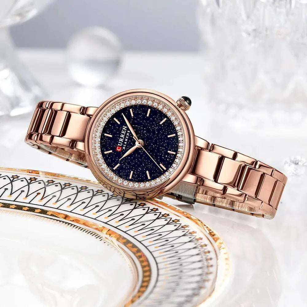 Curren Ladies Quartz Wristwatch Elegant Steel Timepiece