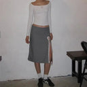 Elegant Lace Maxi Skirt for Office Wear