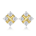 Moissanite Earrings In Sterling Pair