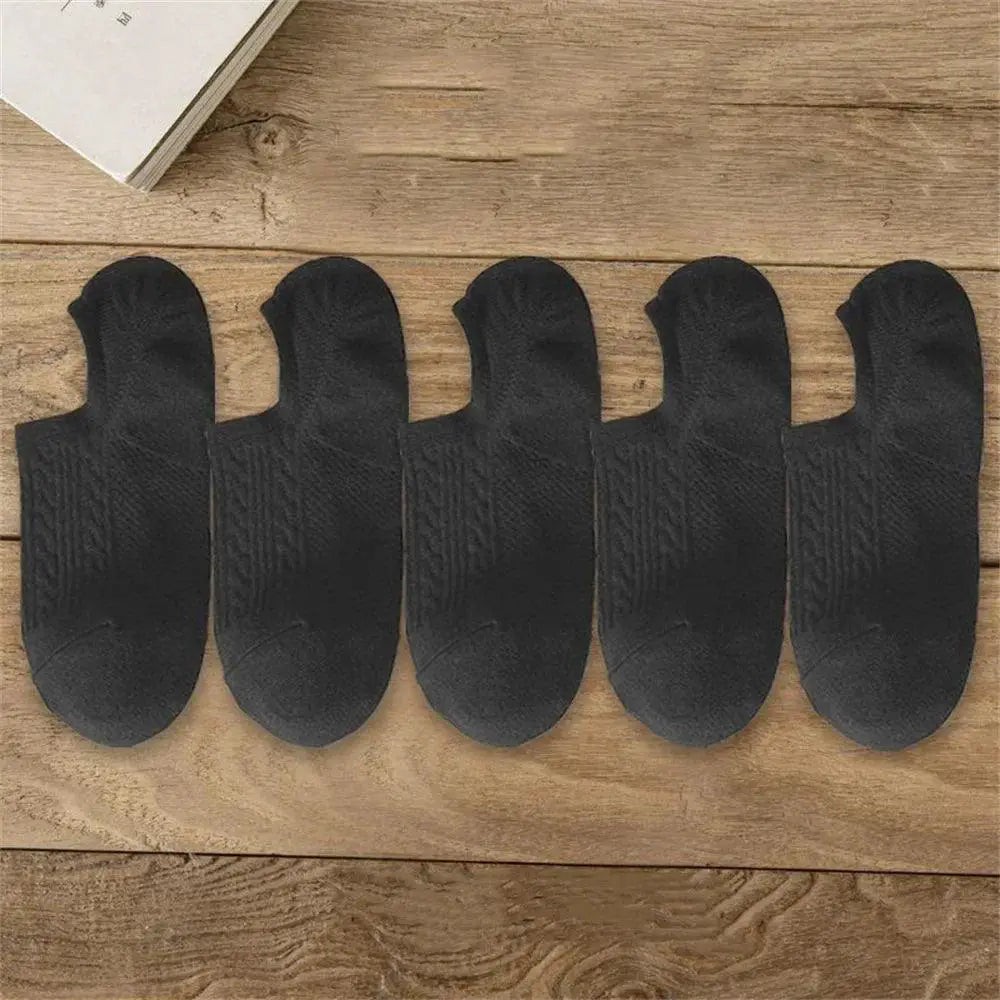 Mens Summer Ready Cotton Invisible Boat Socks 10 Pairs