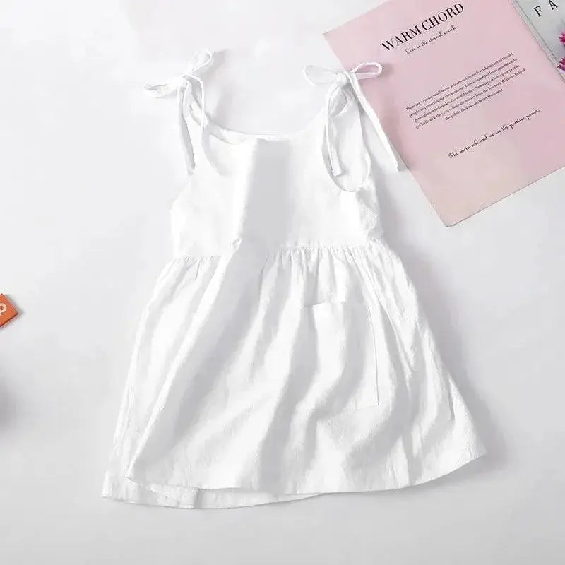 Cotton Summer Dress With Pockets A Line For Girls Cute Style