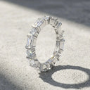 Emerald Style Moissanite Zircon Ring