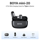 BOYA Mini Wireless Lavalier Microphone for iPhone 15 16 Android Type C On The Go