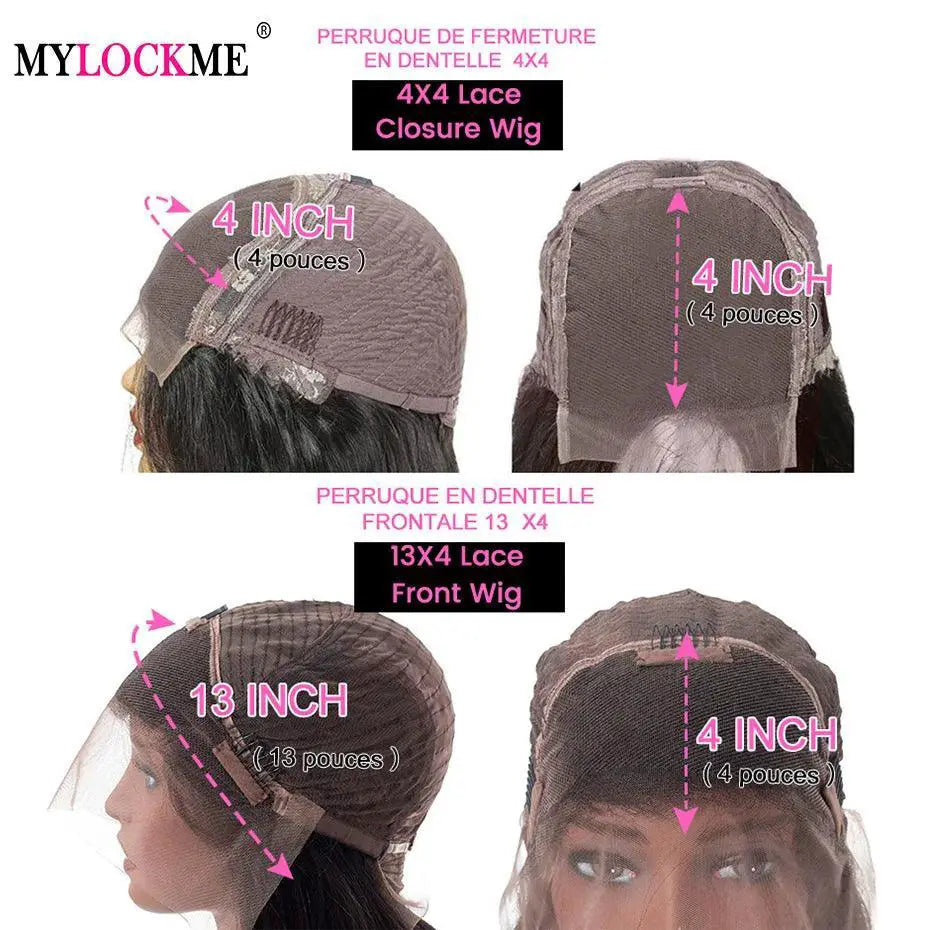 Premium 13x4 Transparent Lace Front Human Hair Wig