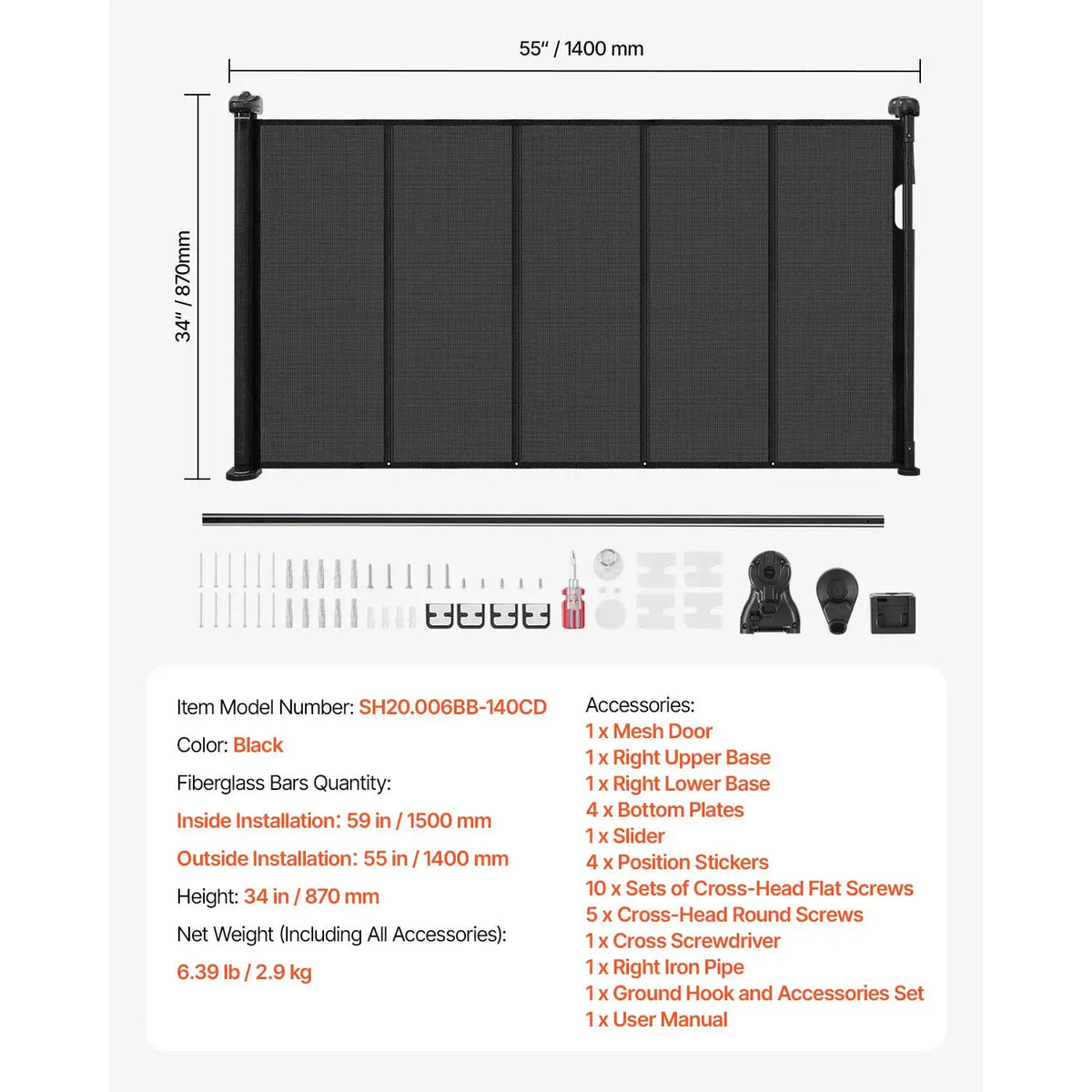 Wide Retractable Baby And Pet Gate — product view 7