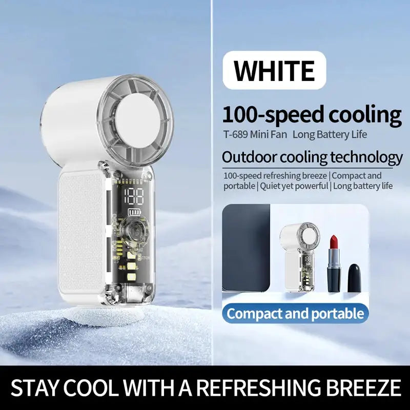 Mini Portable Handheld Fan Personal Pocket-Sized Digital Display — product view 11