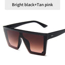 Unisex Vintage Flat Top Sunglasses with UV400 Protection