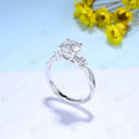 Round Moissanite Ring In Silver