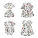 Enchanting Secret Garden Floral Dress & Romper Set Summer