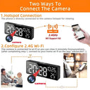 Mini 4K Alarm Clock Camera With Remote Viewing Motion Detection