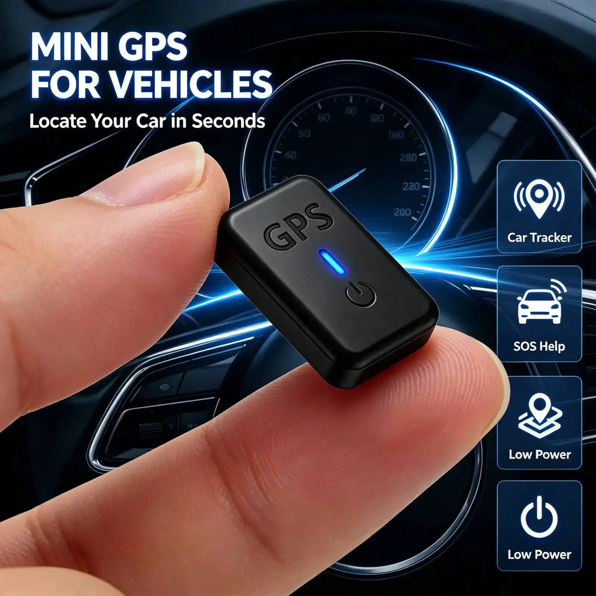 Mini GPS Tracker, Hidden ‑Time GPS Locator Y18 Standby — product view 1