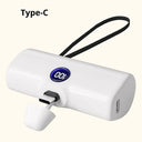 Mini Power Bank - 5000mAh Fast Charge With Led