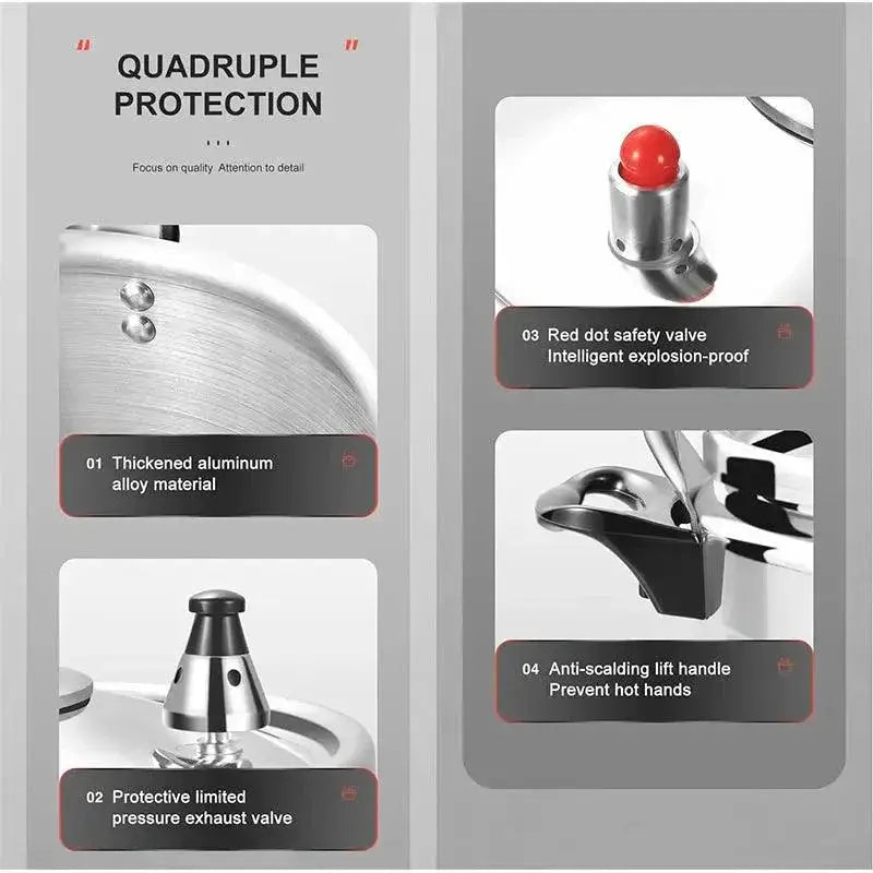 Safe Aluminum Pressure Cooker For Fast Cooking 3L 4L 5L