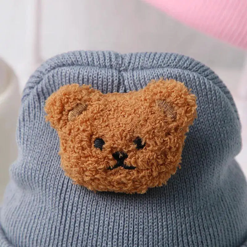 Korean Cartoon Bear Baby Hat Cute Winter Warm Toddler Cap