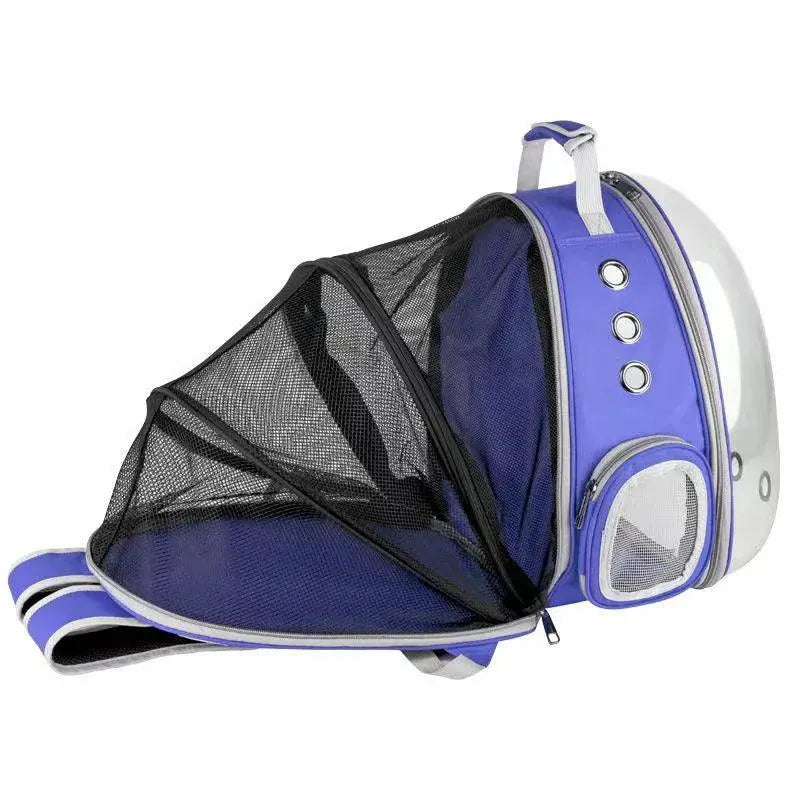 Breathable Bubble Space Carrier for Pets — Gray(Sided Door)