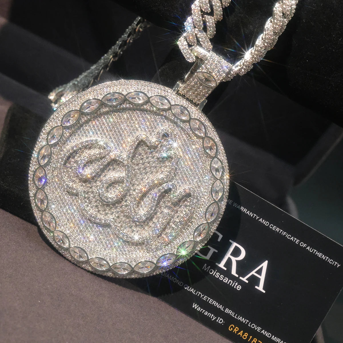 K Gold Plated Round Allah