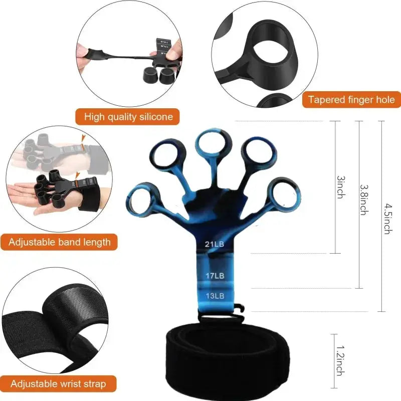 Adjustable Finger Strengthener 6 Levels Of Resistance