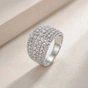 Sterling Silver Silver Moissanite Ring