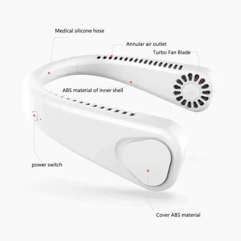 Portable Hands Free Bladeless Neck Fan For Fast Cooling