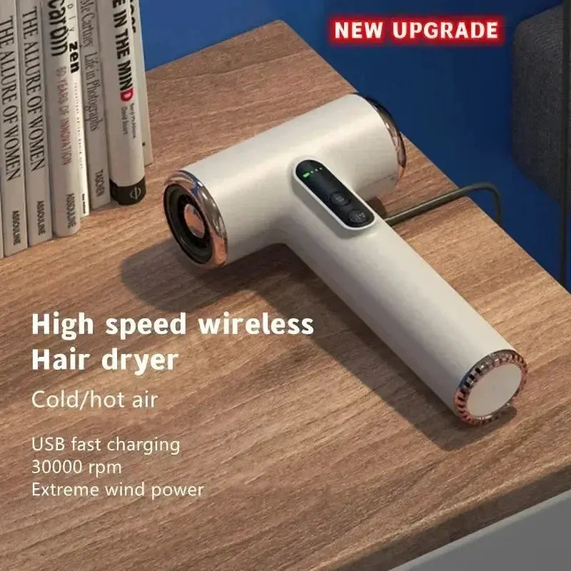Portable USB Rechargeable Hair Dryer With LCD Display