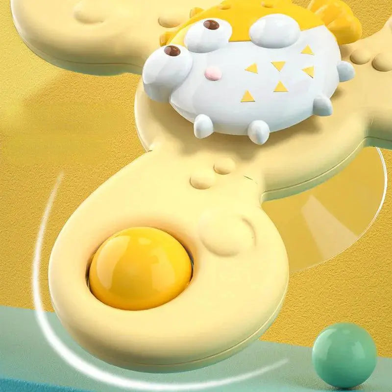 Baby Bath Toys Interactive Spinner Suction Cup Rattles Set