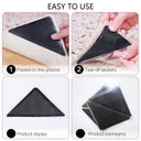 4/8pcs Set Triangle Washable Rug Gripper Anti Slip Mat