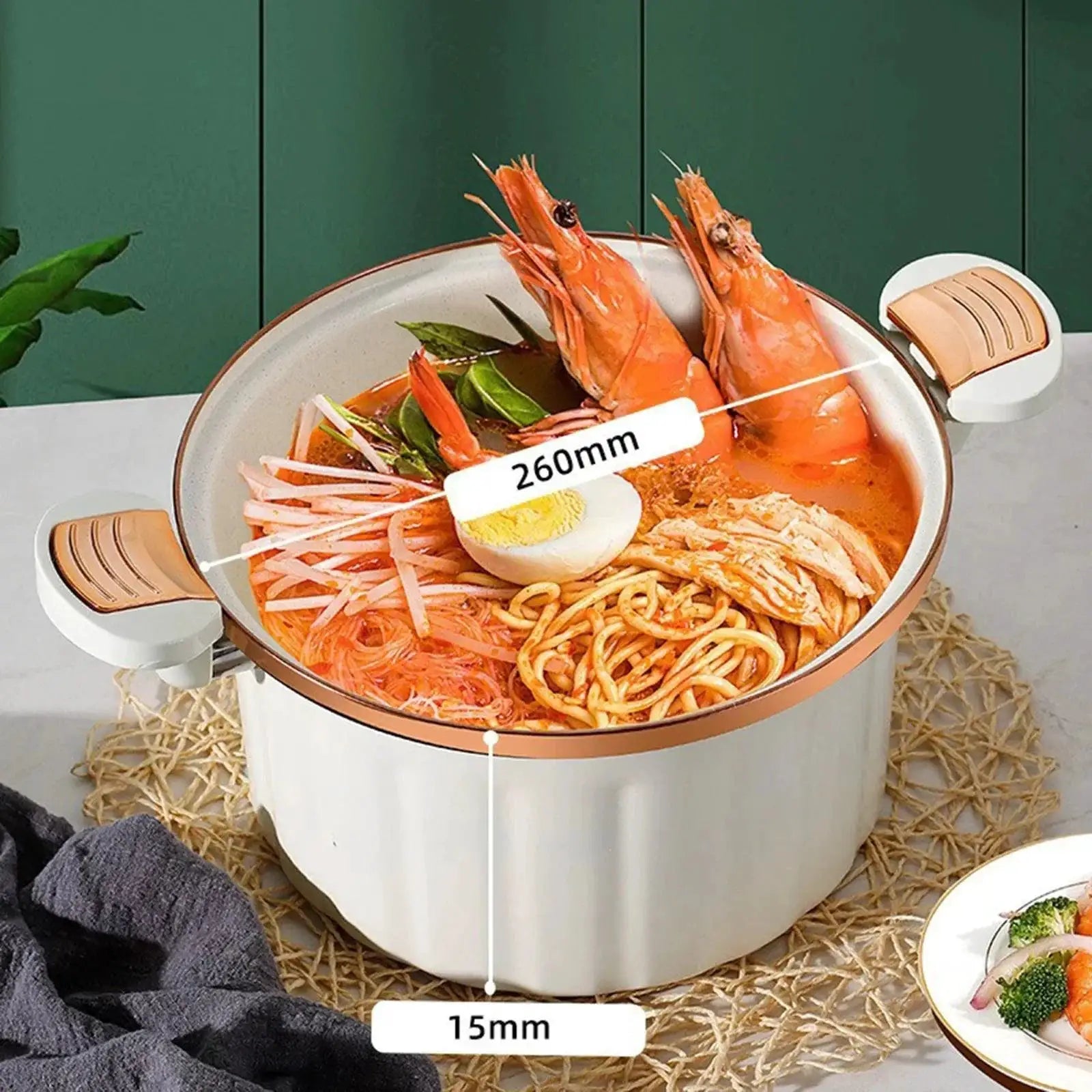 Pressure Soup Pot Nonstick Stewing Pot 8L Korean Enamel