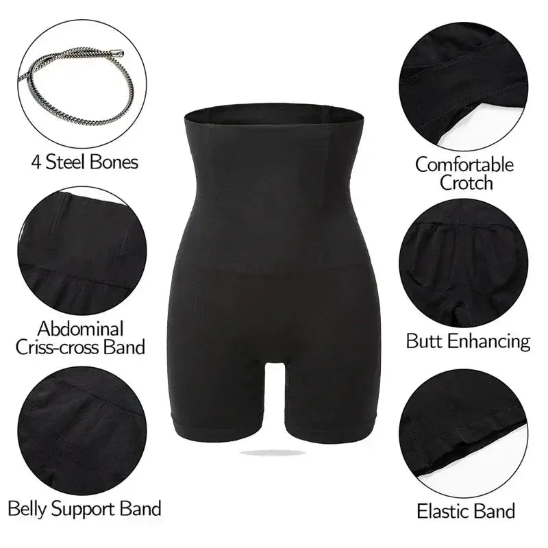 High Waisted Shapewear Shorts For Women Tummy Control