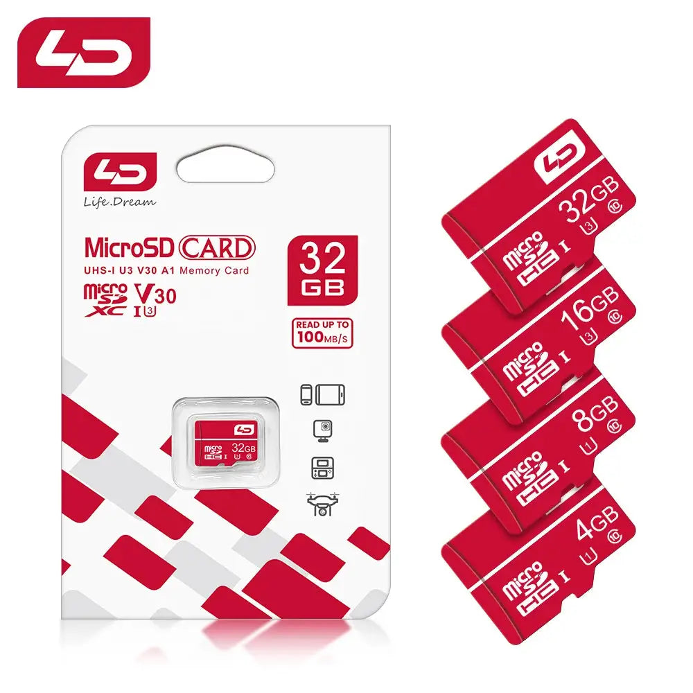 LD Ultra Micro TF SD Card 128GB 64GB Memory Card 32GB 16GB 8GB 4GB Cartao De Memoria A1 SDHC/SDXC TF Card Class 10 Flash Card