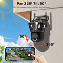 Outdoor Security Camera with 3 Views