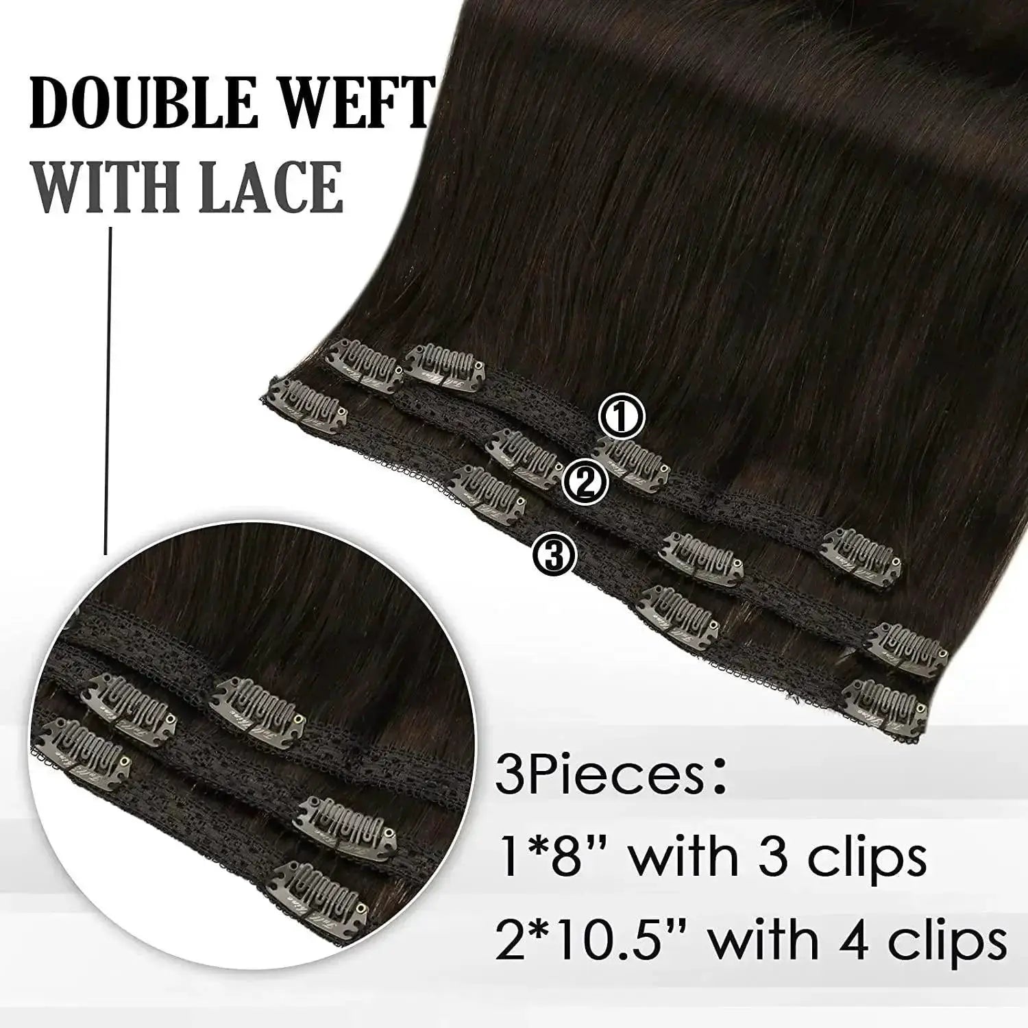 Balayage Clip In Hair Extensions Luxurious Remy Human Hair