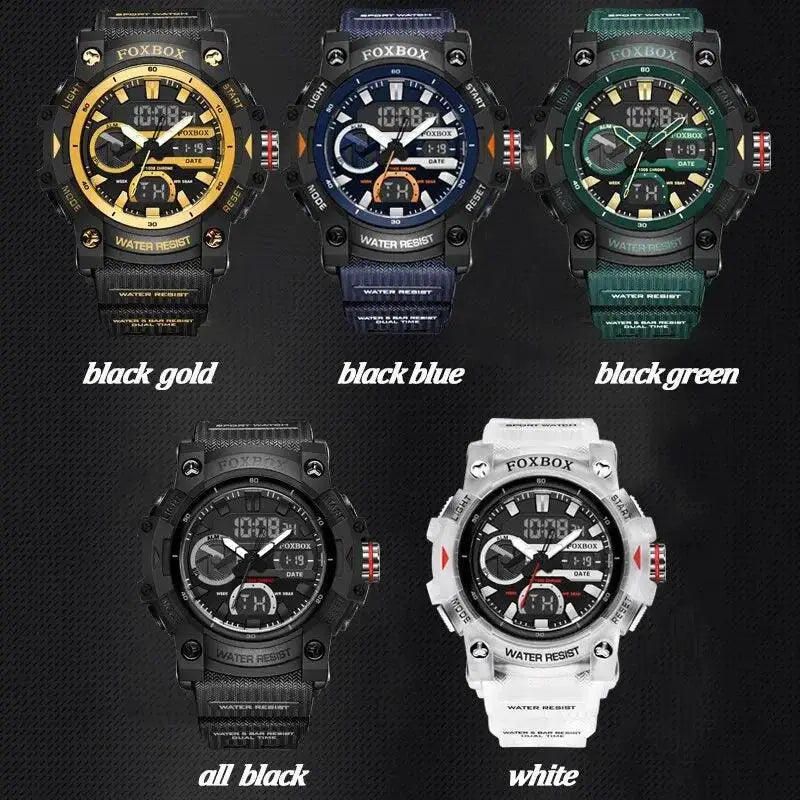 LIGE Dual Display Sports Watch Men Tactical Waterproof