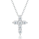 Sterling Silver Silver Cross Moissanite