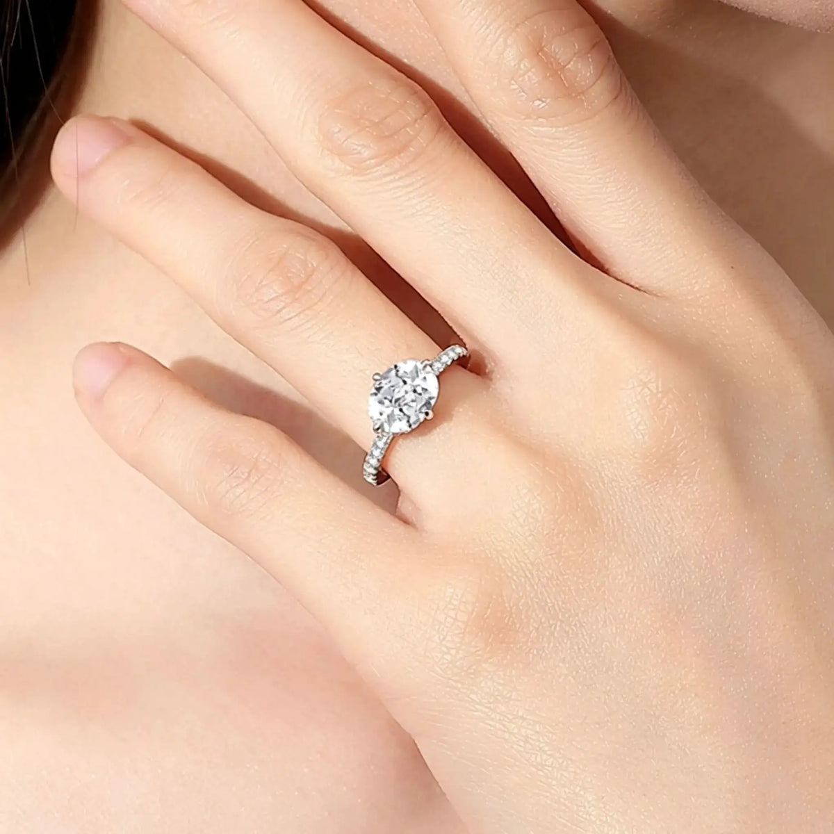 Elegant Cross Moissanite Cocktail Ring — product image 2