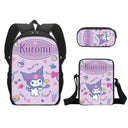 Sanrio Kuromi Backpack Pencil Bag School Bag Set for Kids