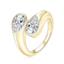 Gold Filled Moissanite Open Ring