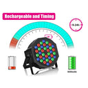 4 Pack 36 LED RGB Stage Uplights Rechargeable