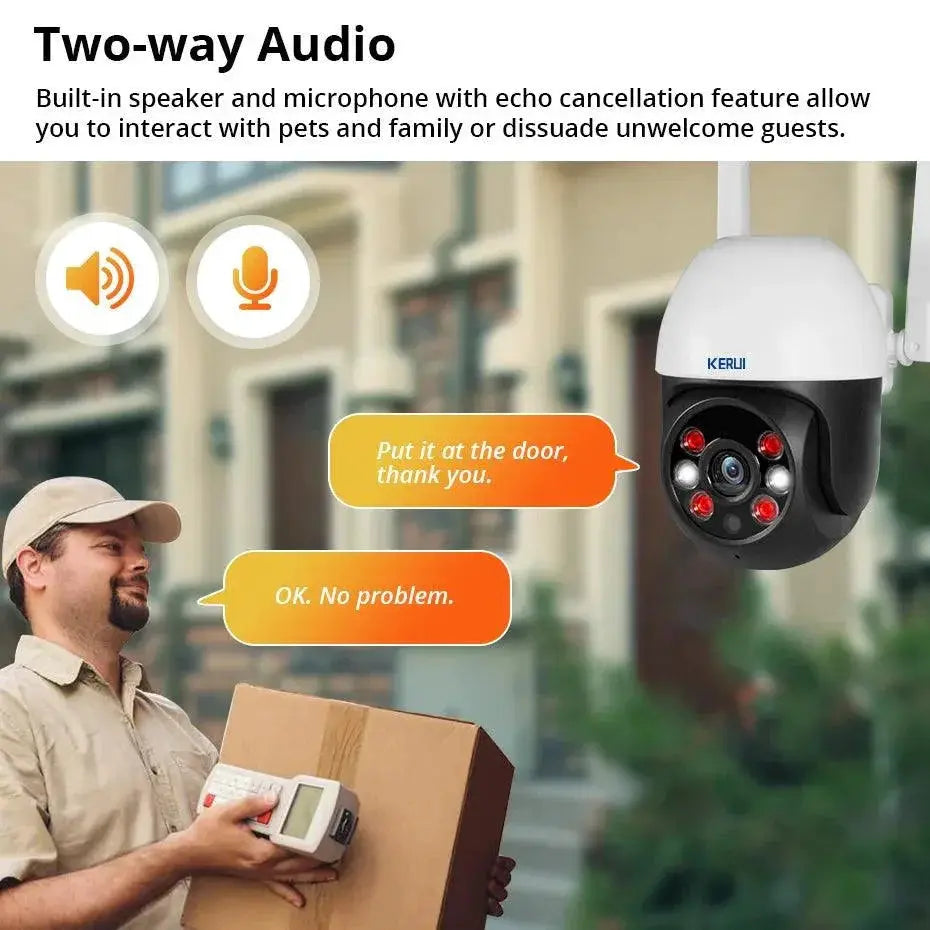 KERUI Wireless PTZ CCTV Camera Clarity Outdoor Security