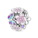 Charm Beads Sterling Silver Pink