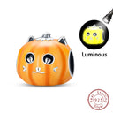 Sterling Silver Halloween Luminous Skull