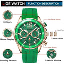 LIGE Men's Chronograph Watch Stylish Quartz Timepiece Design