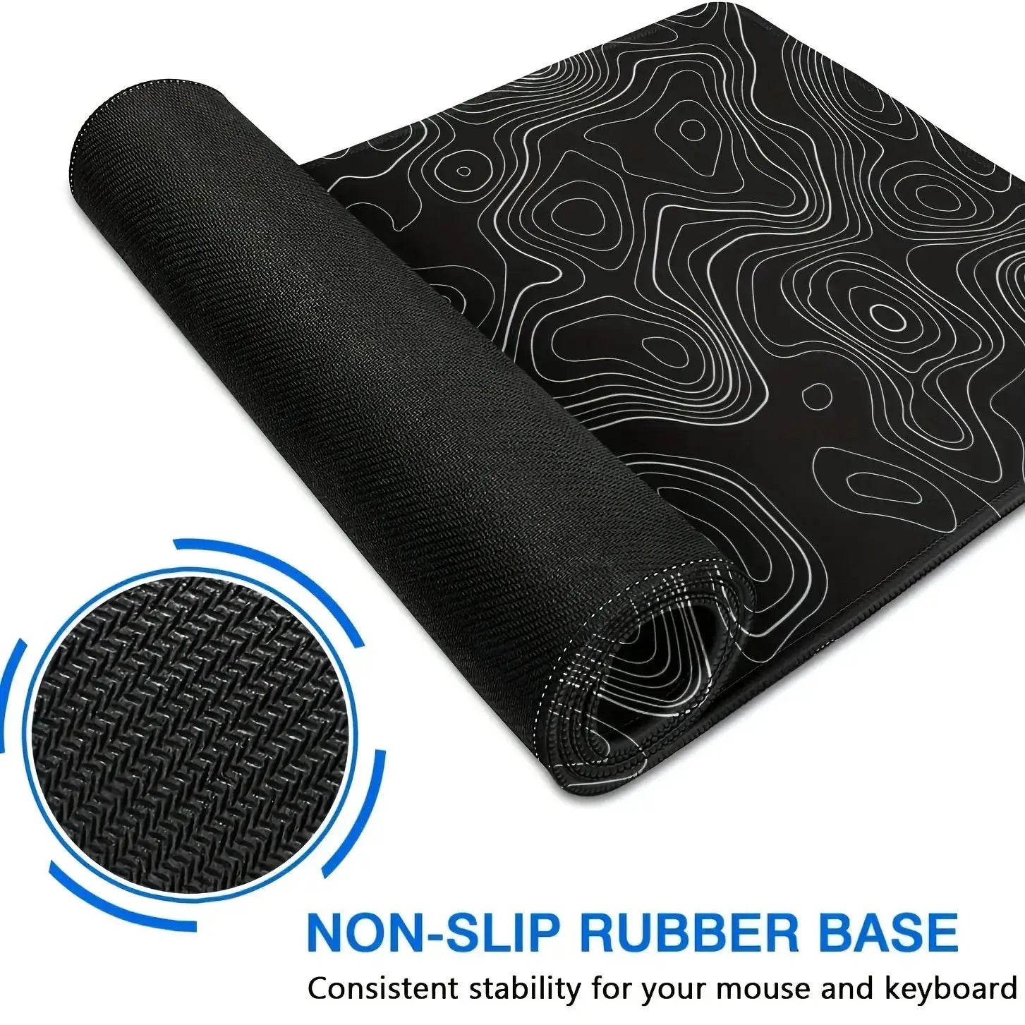 Large Non Slip Rubber Gaming Mouse Pad For Desk Carpet