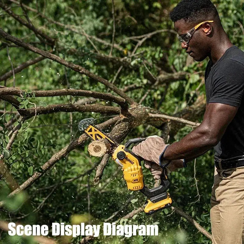 18V Cordless Chain Saw 20cm Brushless Motor Power Tool