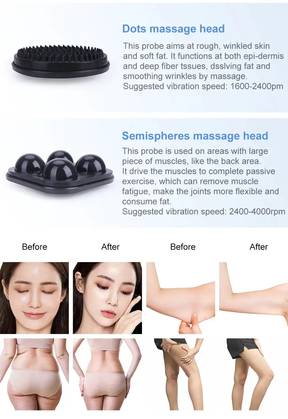 AOKO New G5 Vibration 5 Heads Body Massager Fat Burning Slimming Beauty Machine Waist Massager Cellulite Lose Weight device