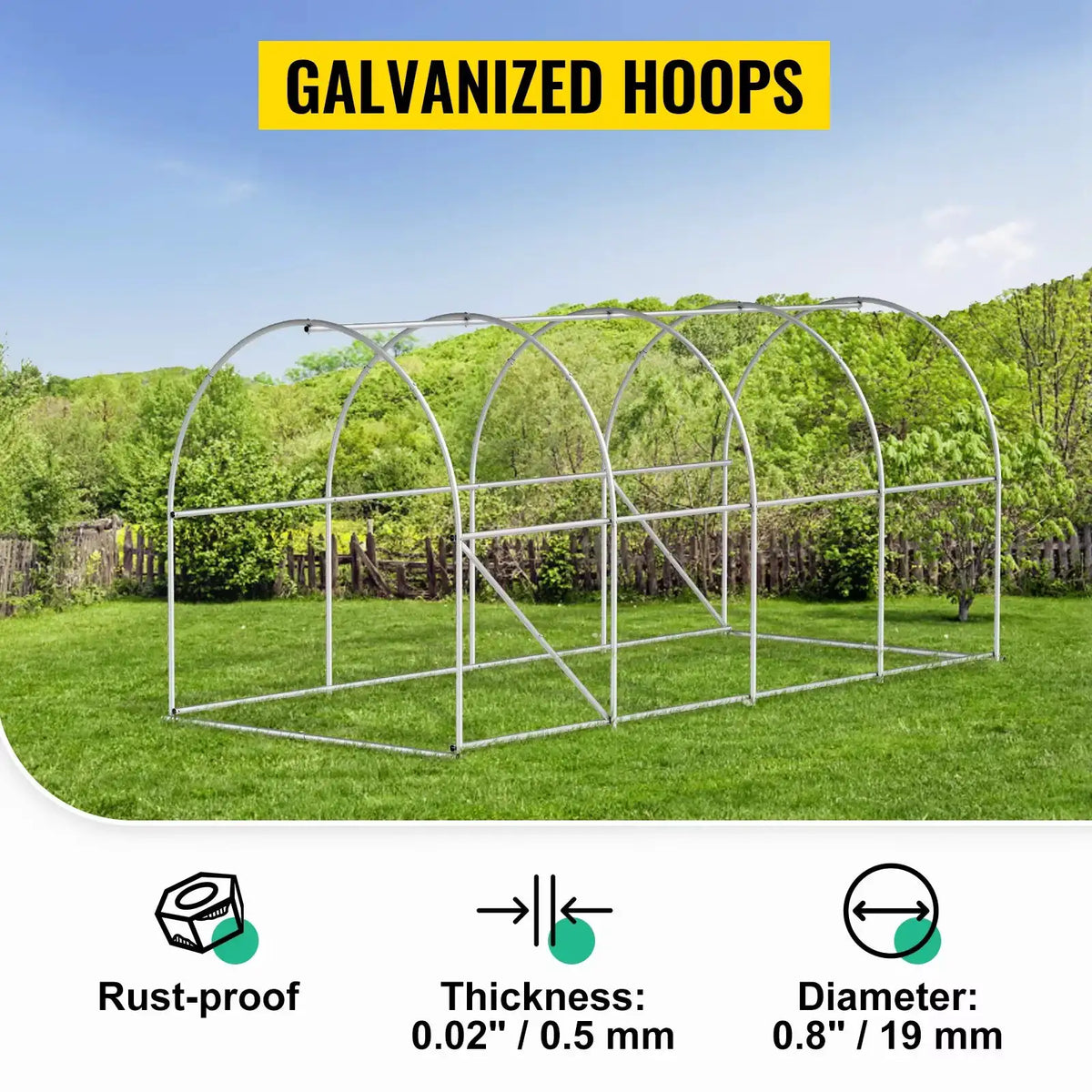 Galvanized Arch Tunnel Greenhouse — product view 2